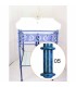 Mueble baño pequeño diseño azul oxido