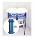 Mueble baño fondo reducido rústico azul oxido