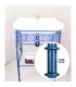 Mueble baño fondo reducido diseño azul oxido