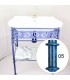 Mueble lavabo diseño azul oxido